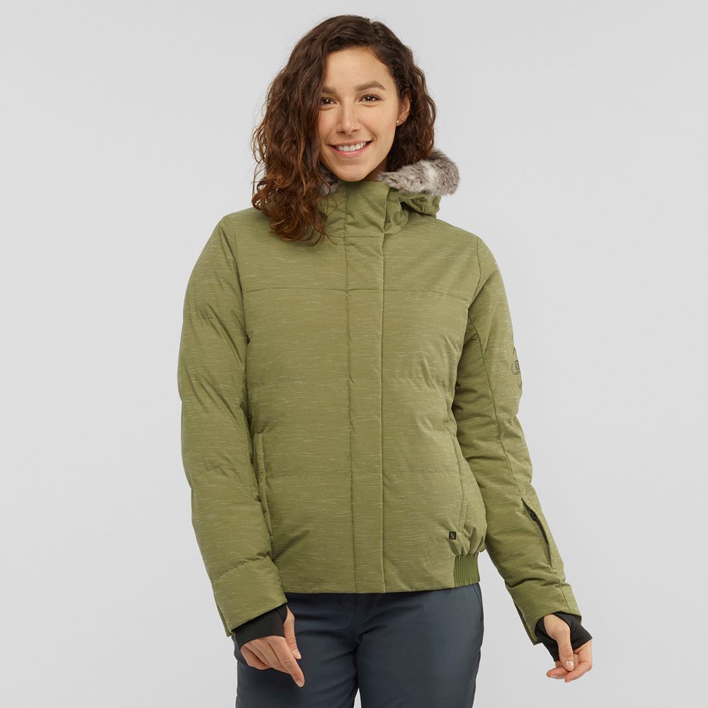 Chaqueta Esqui Salomon Mujer Verde Oliva Verde - Salomon Argentina SNUGGLY WARM W,629374-OIS